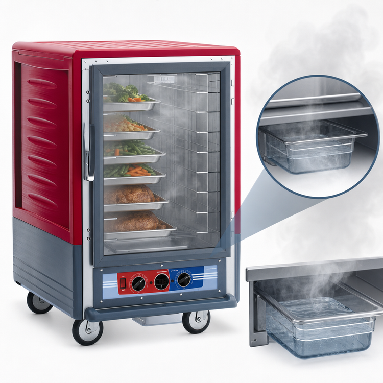 Product image #4 for Metro C5 3 Series Mobile Half-Height Moisture Heated Holding & Proofing Cabinet with Clear Polycarbonate Door