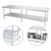 Thumbnail image #4 for 108-Inch Stainless Steel Work Table with Adjustable Galvanized Undershelf