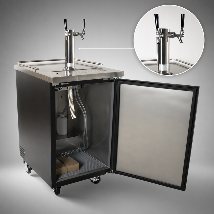 Product image #5 for BK Resources 24-Inch Single-Door Kegerator Beer Dispenser, 1-Keg Capacity