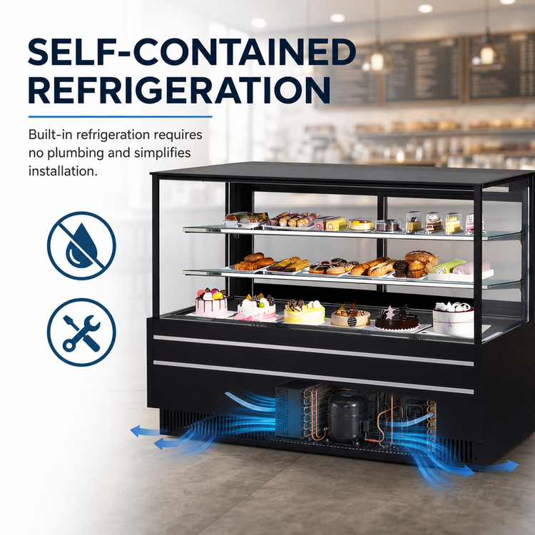 Product image #5 for Turbo Air TCGB-72UF-W(B)-N 72-1/2 Inch See-Thru Refrigerated Bakery Display Case