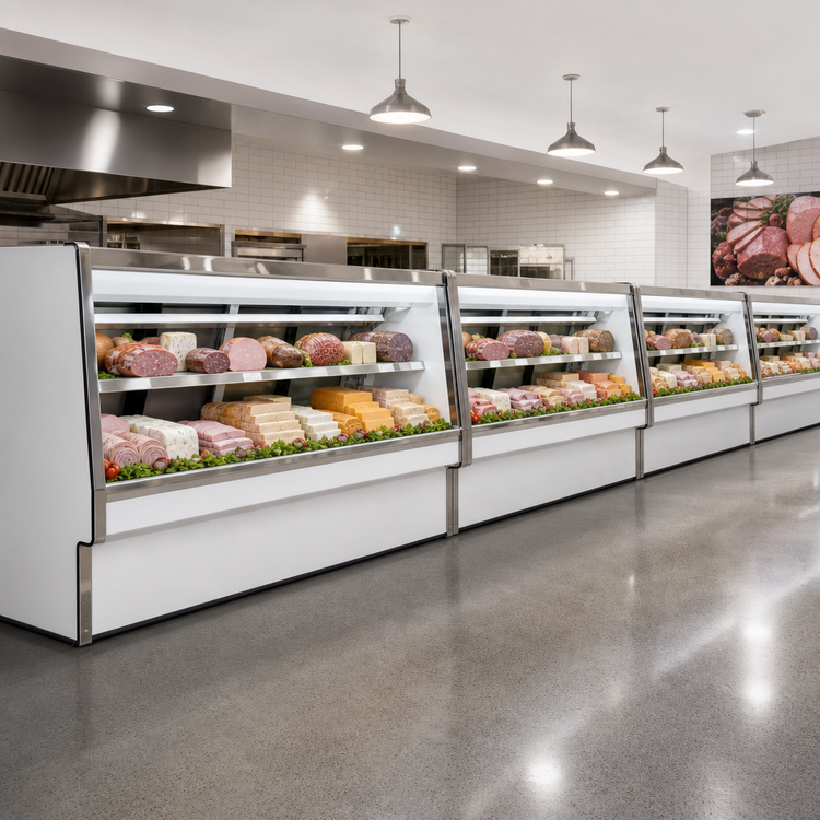 Product image #4 for Howard-McCray 34E Series Remote Full-Service Deli Meat & Cheese Service Case, 76-1/2-Inch, White, LED Lighting