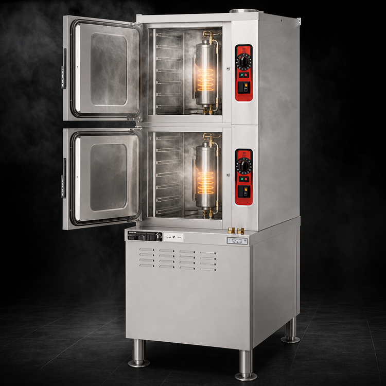Product image #4 for Vulcan ET Series C24ET6-LWE 24-Inch Electric Low Water Energy Convection Steamer, 2 Compartments, 6-Pan Capacity