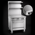 Thumbnail image #4 for Southbend Platinum 12-Inch Heavy Duty Modular Solid Top Spreader Plate with Stainless Steel Front and Sides
