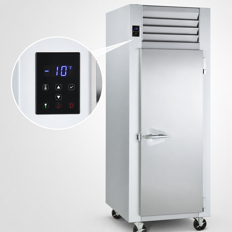 Product image #4 for Traulsen Spec-Line R Series 24-Inch Reach-In Freezer with Half-Height Solid Doors, 18.11 Cu. Ft., Self-Contained, Stainless Steel