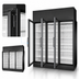 Thumbnail image #4 for True 3-Section Left-Hinge Glass Door Refrigerated Merchandiser, Self-Contained, Medium Temp, Black Exterior/White Interior