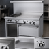Thumbnail image #4 for Garland G Starfire Pro Series 48-Inch Gas Restaurant Range with 2 Open Burners, 36-Inch Griddle, Standard Oven and Storage Base