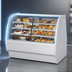 Thumbnail image #4 for True Manufacturing 59-1/4 Inch Dual Zone Curved Glass Full-Service Glass Merchandiser with Self-Contained Refrigeration, White