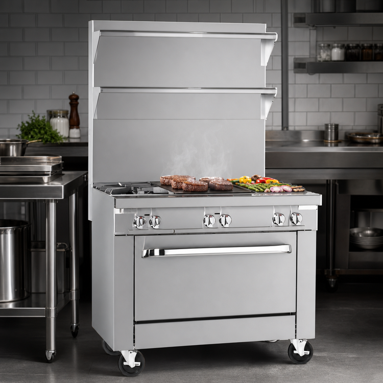 Product image #4 for Southbend Platinum Heavy Duty 16-Inch Gas Sectional Uniform Hot Top Range with Cabinet Base