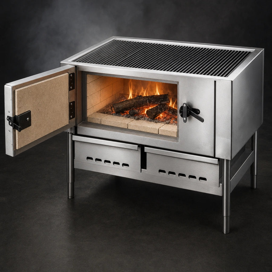 Firebrick Insulated Wood-Burning Chamber