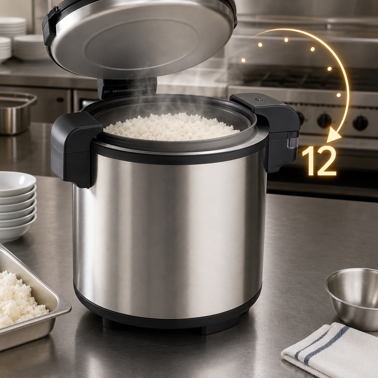 Product image #4 for Electric 100-Cup Countertop Rice Warmer with Hinged Lid