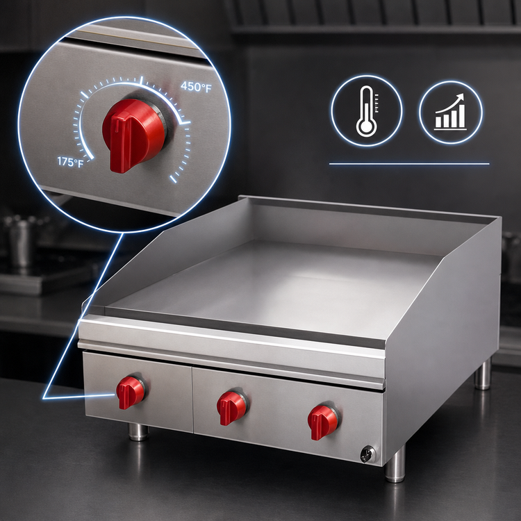 Product image #4 for Lang LG Series 24-Inch Extended-Depth Gas Griddle with Chrome Plate and Solid State Controls