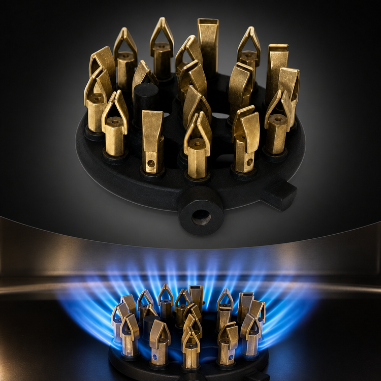 Product image #4 for Town Equipment Vertical Shield Tip Burner, 18-Tip, Natural Gas, 97,000 BTU