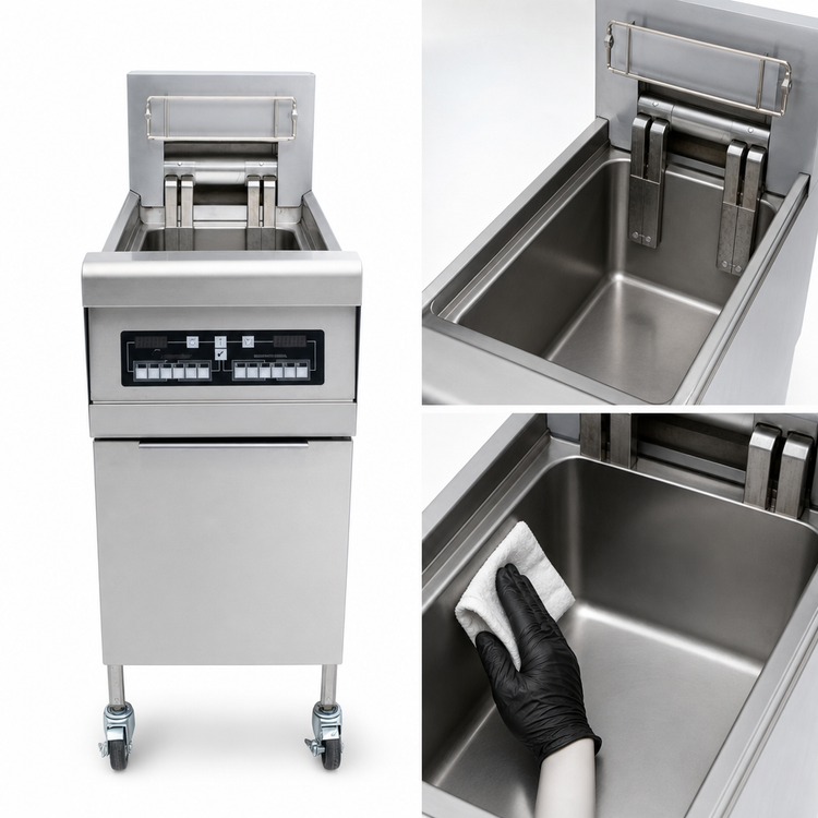 Product image #4 for Frymaster RE14TC Ultra High Efficiency 50 lb Electric Floor Fryer with CM3.5 Controller