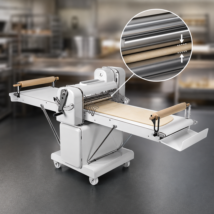 Product image #4 for Univex SFG 500 TM Reversible Floor Dough Sheeter with 20-Inch Rollers