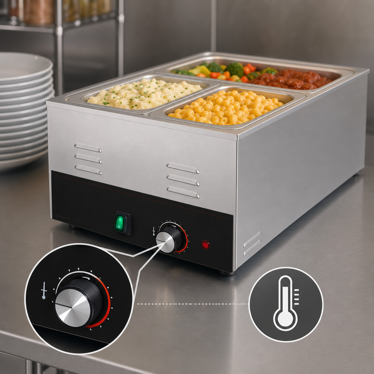 Product image #4 for Hatco Quick Ship Countertop Food Warmer, 4 x 1/3 Pan, Wet/Dry, 1200 Watts