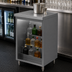 Thumbnail image #4 for 24-Inch Stainless Steel Back Bar Liquor Step Cabinet with Flat Top and 4 Display Steps