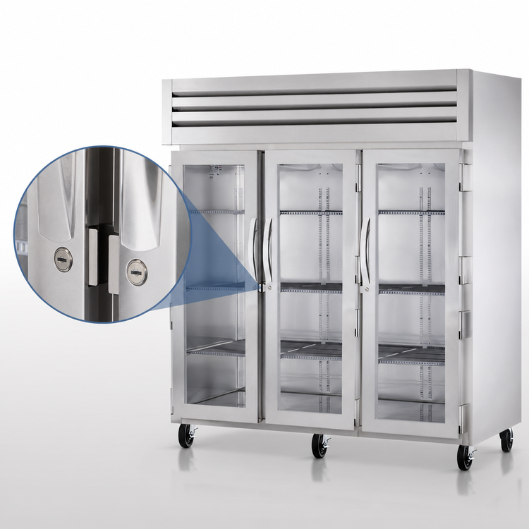 Product image #4 for True SPEC SERIES Three-Section Glass Door Reach-In Refrigerator with Self-Contained Top-Mounted Refrigeration