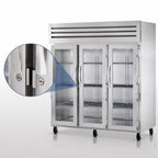 Thumbnail image #4 for True Mfg. - General Foodservice SPEC SERIES STG3R-3G-HC Three-Section Glass Door Reach-In Refrigerator, Self-Contained Top-Mounted