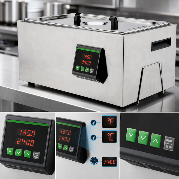 Product image #4 for Winco Spectrum™ ESVC-28D Commercial Countertop Sous Vide Thermal Circulator — 28 Liter (1.8 kW, 120V)