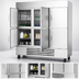 Thumbnail image #5 for Beverage-Air Horizon Series Three-Section Reach-In Refrigerator, 70.19 Cu. Ft., Half Solid Doors, Bottom-Mount Self-Contained