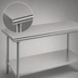 Thumbnail image #4 for Advance Tabco 144-Inch x 24-Inch 16-Gauge 430 Stainless Steel Flat Top Work Table with Adjustable Undershelf and Galvanized Base