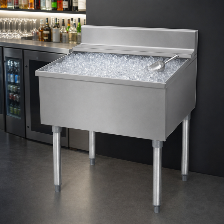 Product image #4 for Eagle Group 2200 Series Underbar Ice Bin/Cocktail Unit with 7-Circuit Cold Plate, 42-Inch W x 24-Inch D, 120-Lb. Capacity