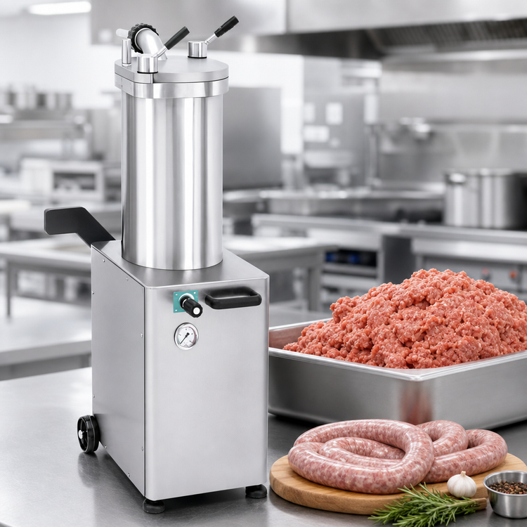 Product image #4 for Trento 48 lb Automatic Vertical Hydraulic Piston Sausage Stuffer with Fixed Barrel