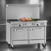 Thumbnail image #4 for Southbend Ultimate 48-Inch Gas Restaurant Range with 2 Open Burners, 36-Inch Charbroiler, Standard Oven, Cabinet Base and Wavy Grates