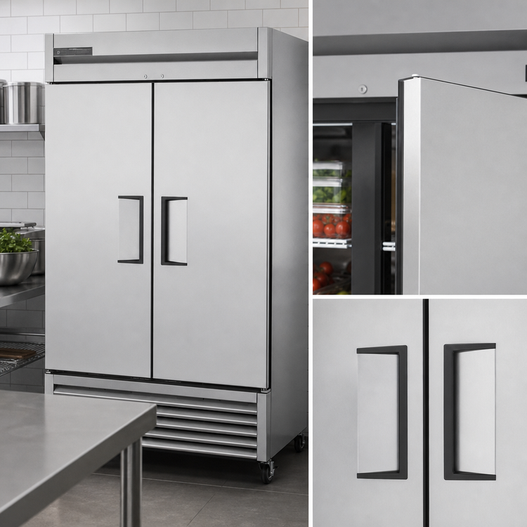 Product image #4 for True TS-43-HC Two-Section Reach-In Refrigerator with Solid Hinged Stainless Steel Doors