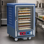 Thumbnail image #4 for Metro C5 Insulation Armour C535-CFC-L-BU Mobile Half-Height Heated Holding & Proofing Cabinet, Clear Polycarbonate Door, 17-Pan