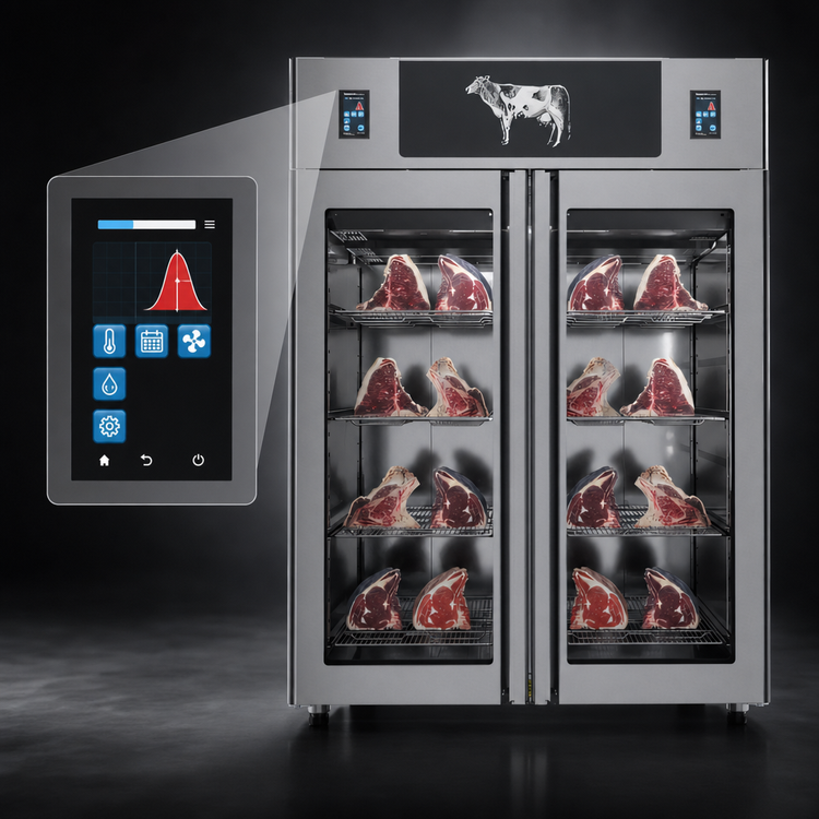 Product image #4 for Trento Stagionello Dry Age 3.0 Twin Dry Aging Cabinet, 49.5 Cu. Ft., 2 Hinged Glass Doors