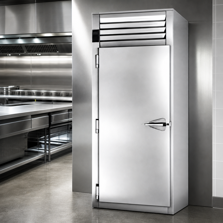 Product image #4 for Traulsen Spec-Line R Series Roll-Thru Heated Cabinet, 1 Section, Full-Height Solid Doors, 66" Rack Capacity