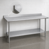 Thumbnail image #4 for Duke 108-Inch x 24-Inch Supreme Series Stainless Steel Work Table with 1-1/8-Inch Riser and Galvanized Undershelf