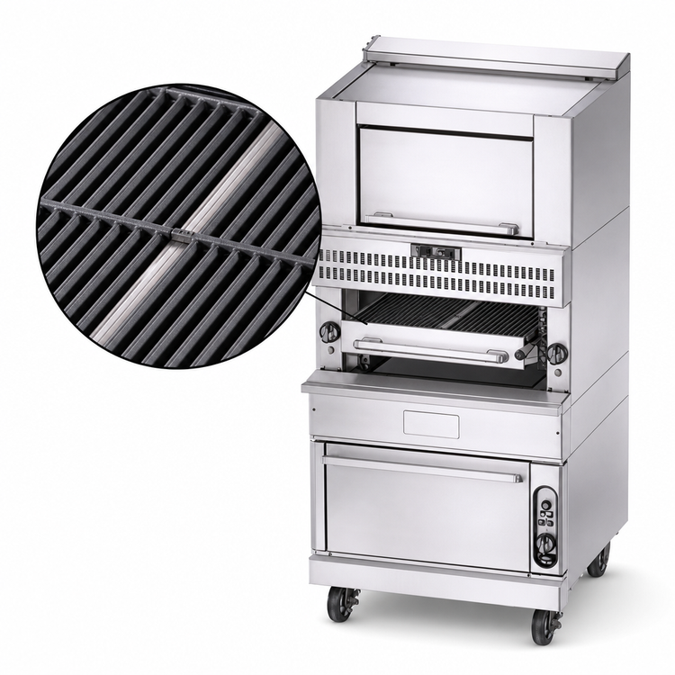 Product image #4 for Vulcan V Series 36-Inch Gas Heavy Duty Upright Broiler with Standard Oven Base and Warming Oven