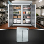 Thumbnail image #5 for Howard-McCray SF Series SF48-FF Two-Section Reach-In Freezer, 48 Cu. Ft., Top-Mount Self-Contained, Solid Hinged Doors, Stainless Steel