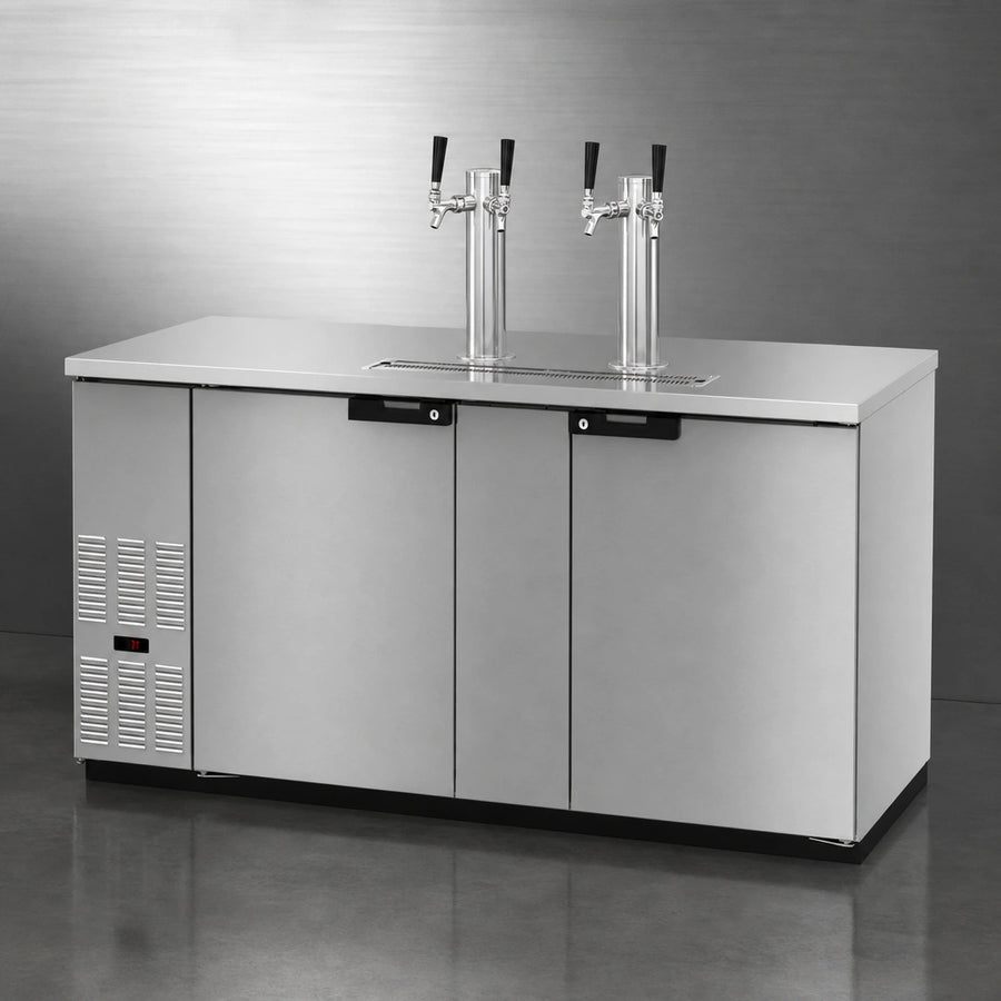Two Stainless Steel Towers
