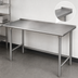 Thumbnail image #4 for Advance Tabco Premium Series Stainless Steel Open Base Work Table, 84 x 36 Inches, 1-1/2 Inch Rear Splash