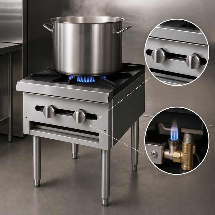 Product image #4 for Garland Regal Series 18-Inch Single-Burner Stock Pot Range, Manual Controls, Standing Pilot, Stainless Steel, Floor Model