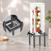 Thumbnail image #4 for One by One 1.5 Gallon Acrylic Infusion Beverage Dispenser with Drip Tray, Silver Metal Base