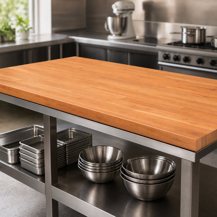 Product image #4 for Boos Block 60" x 36" American Cherry Kitchen Countertop with Varnique Finish