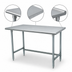 Thumbnail image #4 for Advance Tabco Special Value Series 84 Inch x 30 Inch Flat Top Stainless Steel Work Table with Open Base