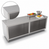 Thumbnail image #4 for John Boos 96-Inch x 30-Inch Stainless Steel Work Table with Open Front Cabinet Base and Flat Top