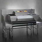 Thumbnail image #4 for Eagle Group Spec-Bar CCS-60-2 60-Inch Stainless Steel Underbar Ice Bin/Cocktail Station with Blender Sink and 125-lb Center Ice Bin