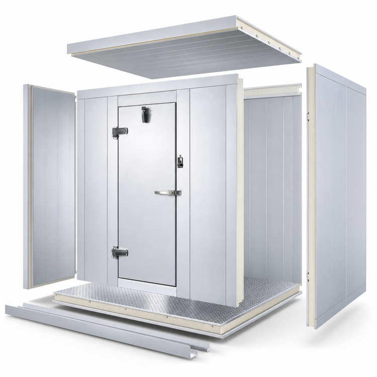 Product image #4 for AmeriKooler Outdoor Quick Ship Walk-In Cooler with Aluminum Floor and Bohn R-448A Remote Refrigeration