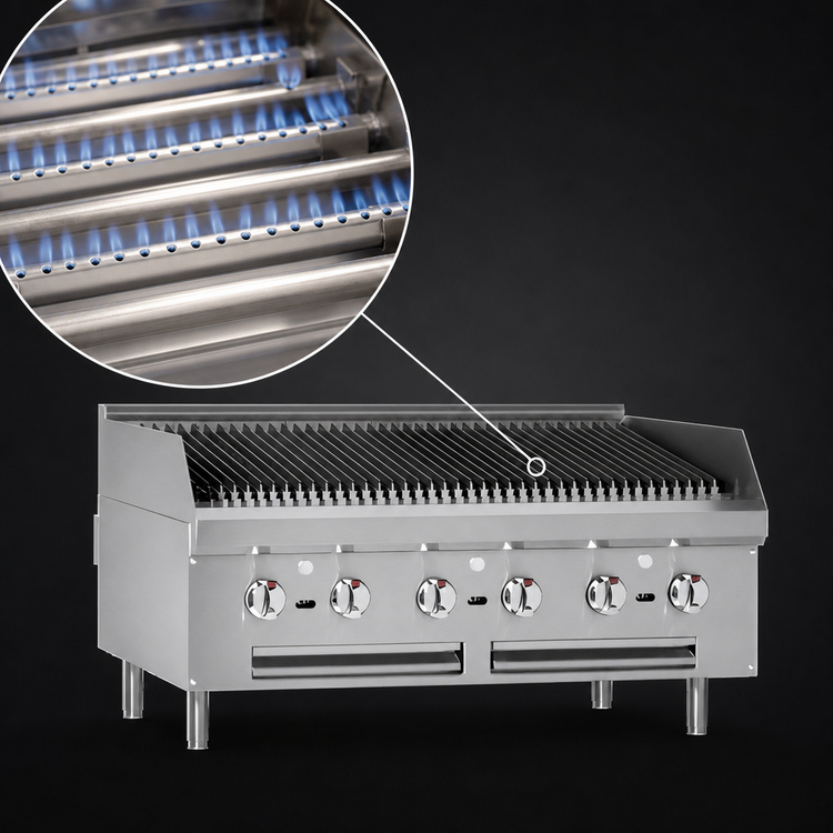 Product image #4 for Southbend HDCL-12 12-Inch Countertop Gas Charbroiler with Lava Rock Briquettes