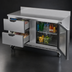 Thumbnail image #4 for Beverage-Air 60-Inch Two-Section Worktop Freezer with 2 Drawers, Solid Door, and Foamed-In-Place Backsplash