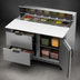 Thumbnail image #5 for Beverage-Air 48-Inch Two-Section Sandwich Prep Table Refrigerator with 12-Pan Top, 2 Drawers, and 1 Door
