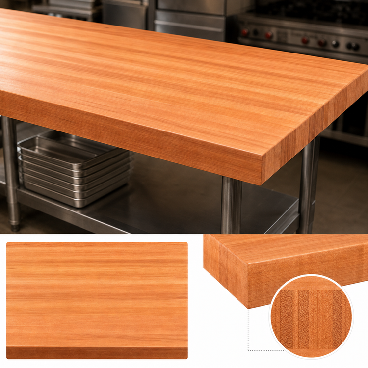 Product image #4 for Boos Block American Cherry Edge Grain Kitchen Countertop, 84 x 48 x 3 Inch, Varnique Finish