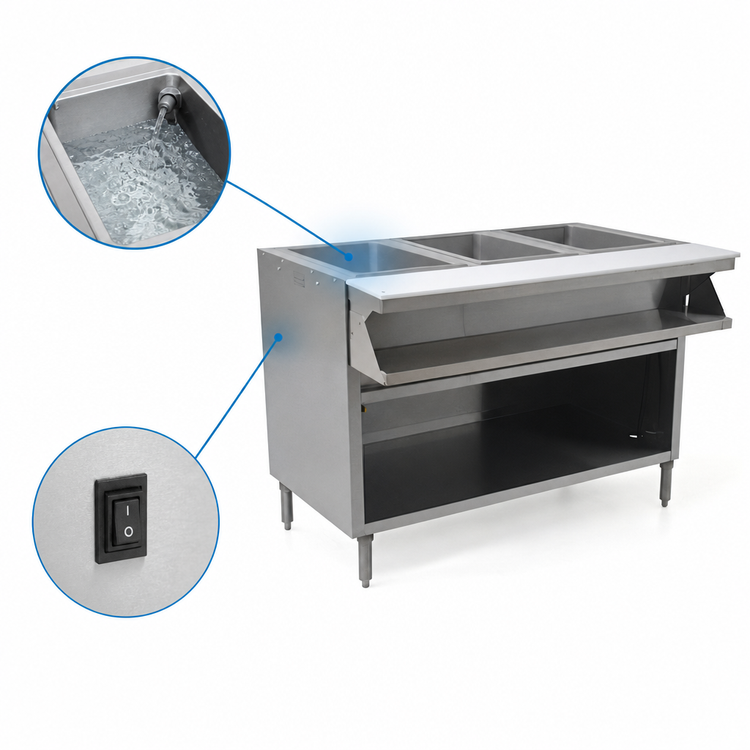 Product image #4 for Eagle Spec-Master SHT5CB-208-3 Five Well Electric Sealed Well Hot Food Table with AutoFill
