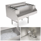 Thumbnail image #4 for John Boos Slim-Line UBJB-2736-CP7 36-Inch Stainless Steel Casino Jockey Box Ice Bin/Cocktail Unit with 7-Circuit Cold Plate